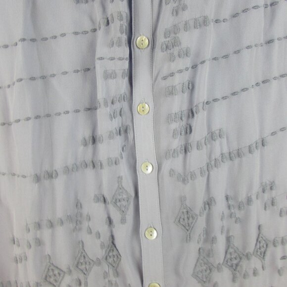 Soft Surroundings Dusty Lilac Ibiza Embroidered Georgette 2 piece Dress size S - Picture 3 of 9